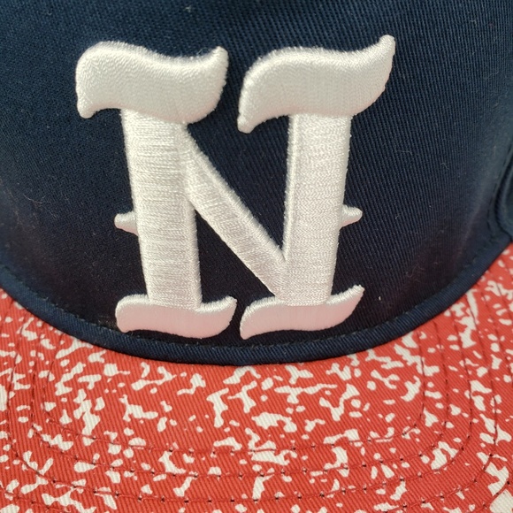 NEFF the Company Snapback Hat Surfer Skateboard Cap N Logo Navy Red Adjustable - Picture 2 of 8